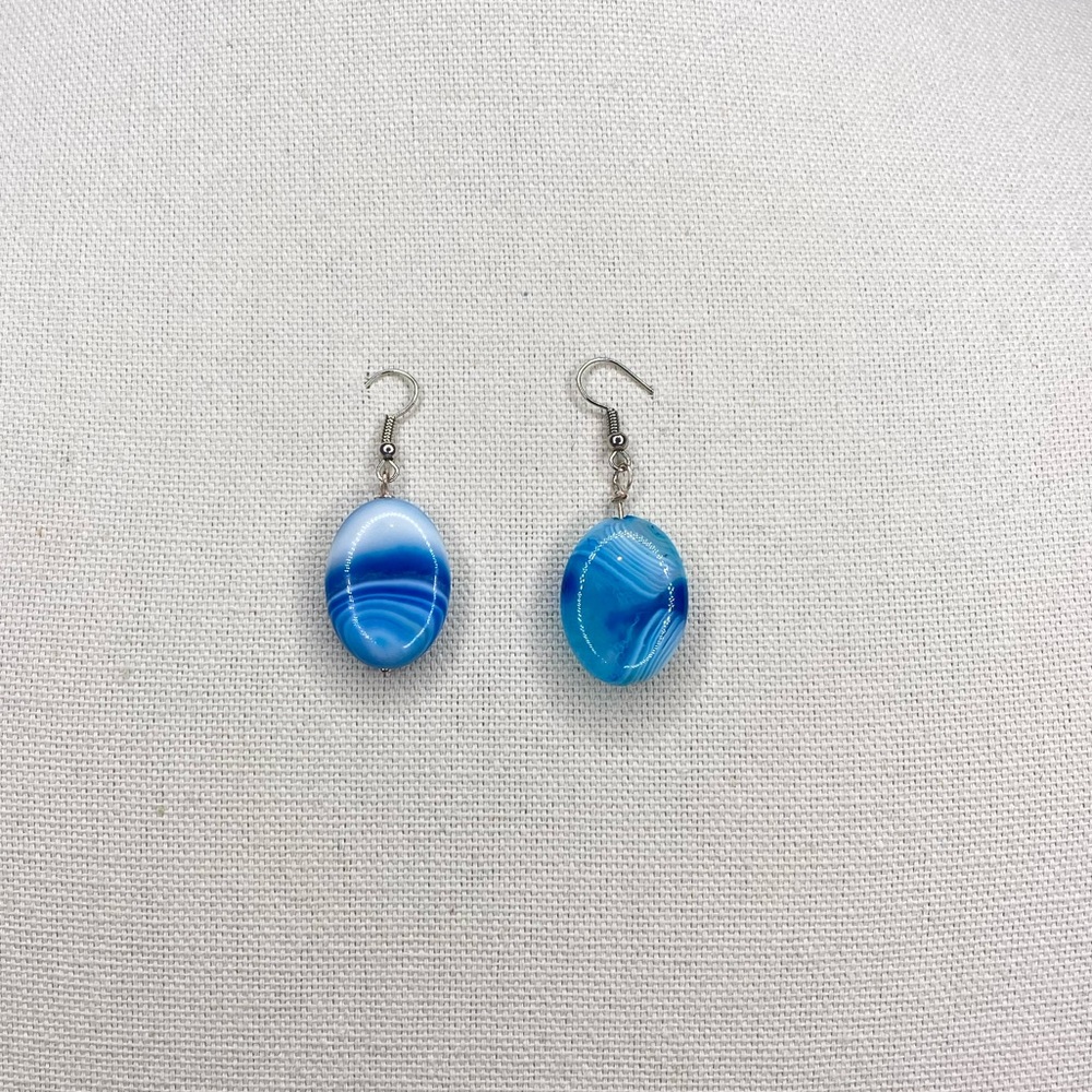 Hand Crafted Blue Earrings